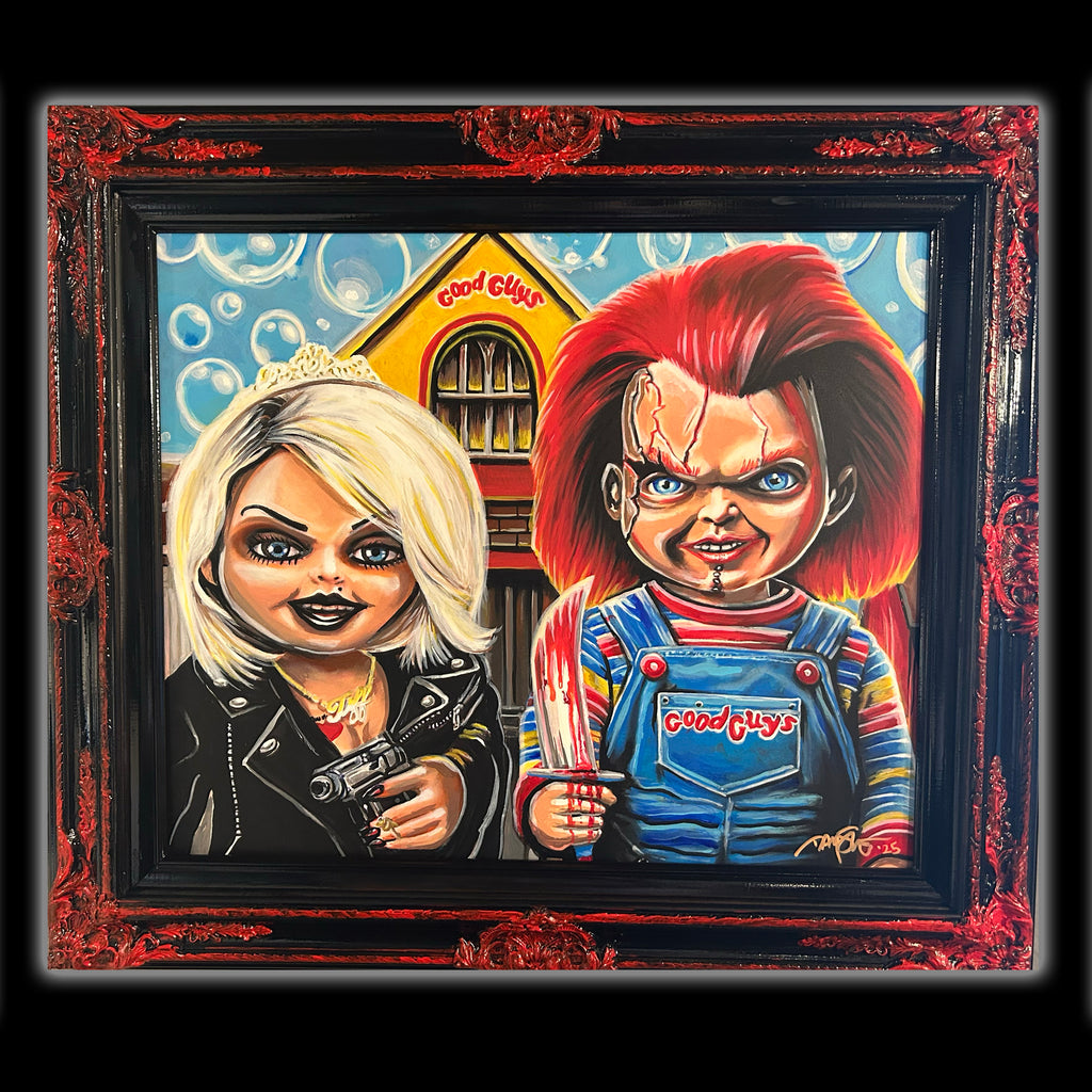 "The AMERICAN BRIDE" Original Framed Painting (32x28" Framed)