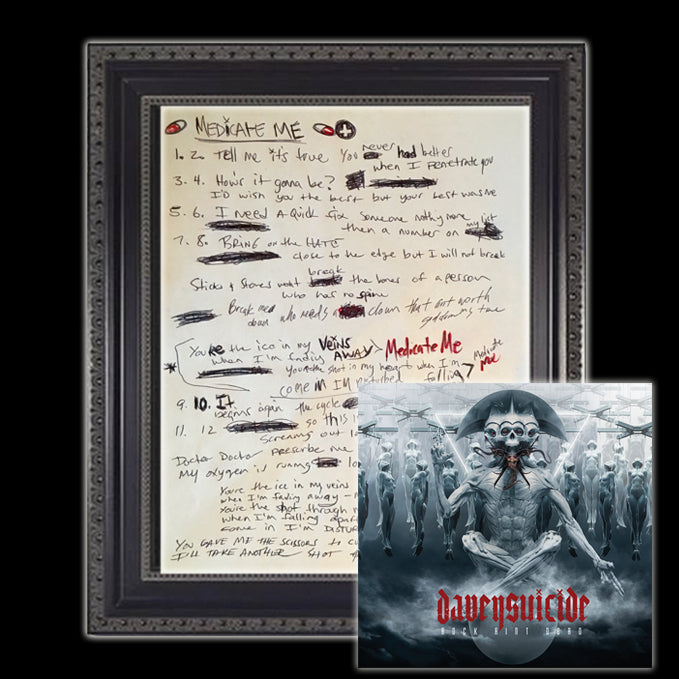 The ORIGINAL Handwritten Song Lyrics from the ROCK AINT DEAD Album
