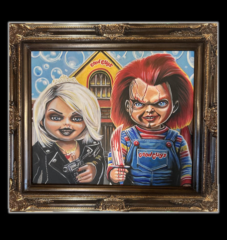"The AMERICAN BRIDE" Original Framed Painting (24x20 Painting - 32x28" Framed)