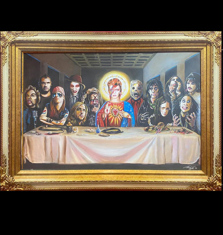 "The Lead Supper" Original Framed Painting (30x42" Framed)
