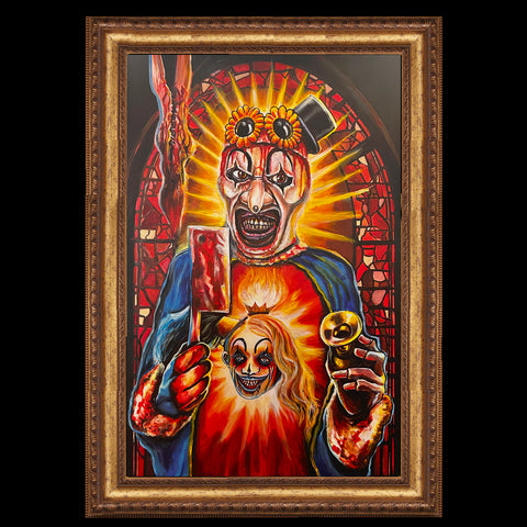 "The VIRGIN SCARY" Original Framed Painting (24x36 Painting - 32x44" Framed)