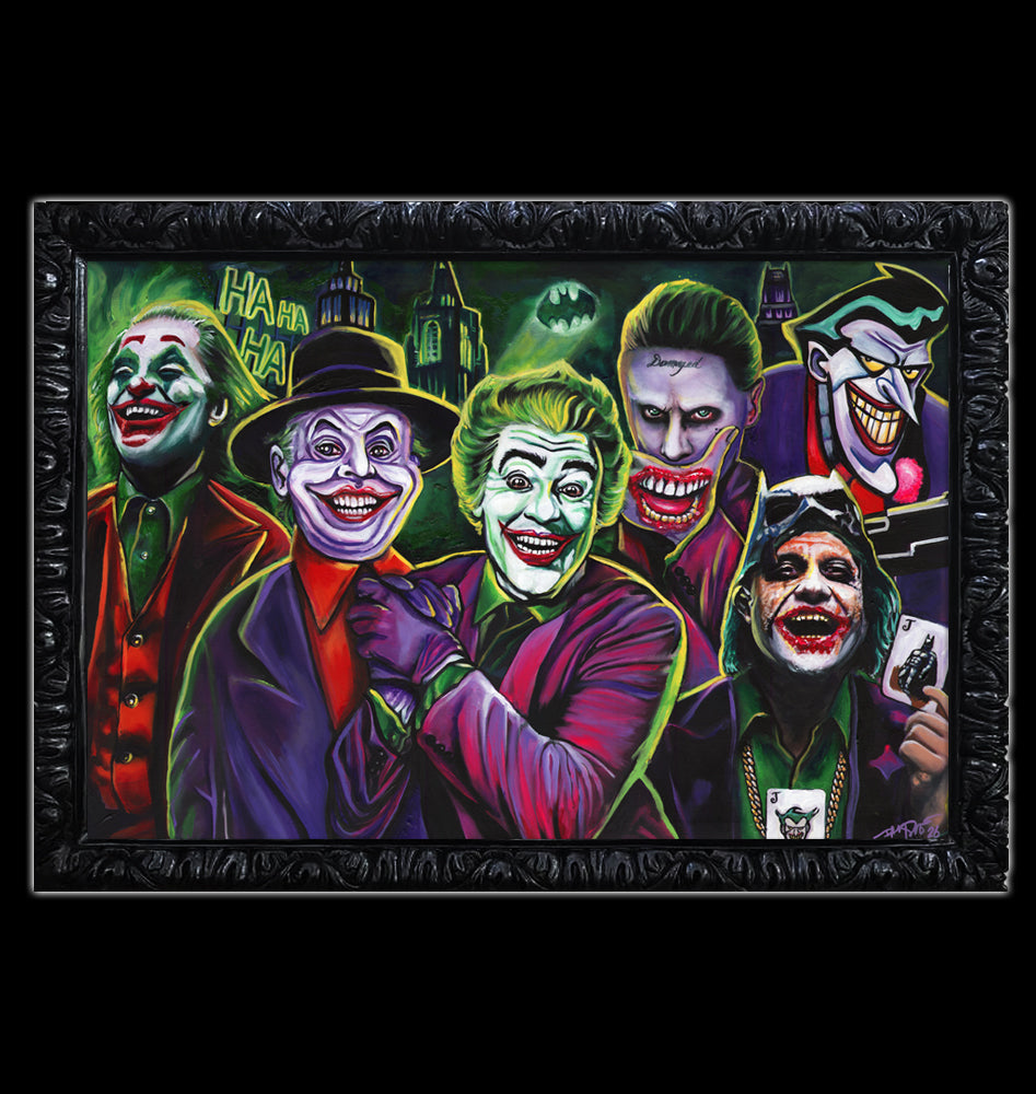 "JOKES ON YOU" Original Framed Painting (28x40" Framed)