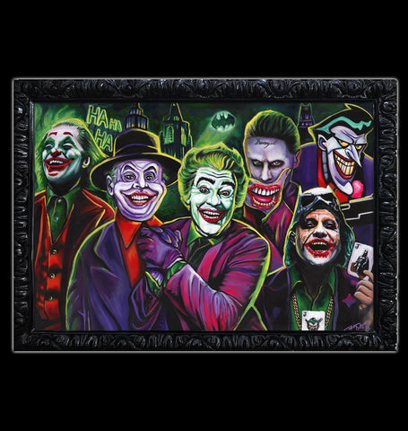 "JOKES ON YOU" Original Framed Painting (28x40" Framed)